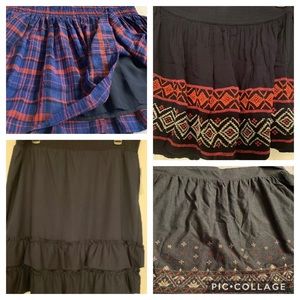Lot of 4 skirt NWT and NWOT all XL